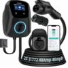 VIVI LEO Level 2 EV Charger 40 Amps Hardwired 240V, 9.6kW Fast Charging Station, J1772/NACS Compatible, 25ft Waterproof Wall Mount EV Charger for Residential & Commercial Use, ETL & CEC Certified
