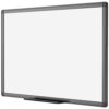VIZ-PRO Magnetic Dry Erase White Board, 48 X 32 Inches, Black Aluminium Frame