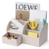 VLANDO PU Leather Desk Organizer with Drawer,6 Compartments