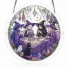 VoidGleamDecor Four Witches Tea Party Magic Garden Acrylic Suncatcher Puzzle - Witch Coven Stained Glass Style Suncatcher Puzzle for Witch Lovers, Halloween Cottagecore Lovers