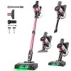 VOKENE 55KPa Cordless Stick Vacuum Cleaner with Self-Standing Design, Charging Dock and Anti-Tangle Brush, Lightweight Vacuum for Pet Hair, Carpets and Hard Floors
