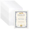VOKOY 50 Pack No Holes Sheet Protectors 8.5" x 11", Letter Size Heavyweight Clear View Page Sleeves Protectors, Clear Paper Document Artwork Protectors