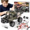 Volico DIY 3D Car Metal Engineering Kit Buildable192-Piece STEM Building Kit for Ages14+,Develops Logic Skills Car Building Kit with Inertial Function for Boys (Green)