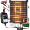 Voltset 12V 50W Solar Panel Battery Charger with LCD Voltage Tester for Car