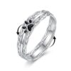 VONALA Paw Print Ring for Women 925 Sterling Silver Celtic Anxiety Spinner Rings Paw Print Dog Jewelry Gifts 10#