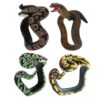 VOSAREA 4pcs Snake Bracelet Trick Models Fake Snake Playing Props Bendable Cuff Bracelet for Party Pranks and Decoration