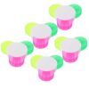 VOSAREA 5pcs 3-in-1 Fluorescent Pens Set Flower Petal Shape, Portable and Lightweight Highlighters for School and Office Note Taking, for Handbag or Pocket