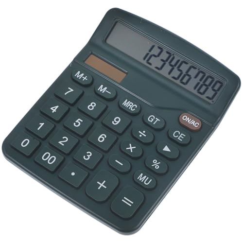 VOSAREA Mechanical Calculator Desktop Calculator with Big Buttons and Large Screen Display Portable Solar Dual Power for Office Use and Occasions Lightweight Abs Material Enhancing Work