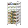 Vrisa Can Organizer for Pantry 7-tier Can Organizer Can Good Organizer for Pantry Shelf Holds up to 84 Cans Can Rack Dispenser for Pantry, Kitchen, Cabinet Silver