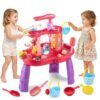 VROGTIK Water Table for Toddlers 3-5, Kids Sand Water Table with Fishing Game Set, Sensory Play Table Toys for Outdoor Pool Beach Backyard Summer Birthday Gift for Girls Outside Toys for Toddler