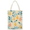VstaDank Pears And Leaves Canvas Tote Bag Beach Bags Handbag