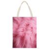 VstaDank Pink Fluffy Fur Pattern Canvas Tote Bag Beach Bags Handbag