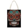VstaDank Sugar Skulls Day of The Dead Canvas Tote Bag Beach Bags Handbag