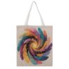 VTCTOASY Canvas Tote Bag 16x15 In Lightweight Foldable Shoulder Hobo Purse