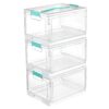 Vtopmart 24 QT Clear Plastic Stackable Storage Bins with Lids, 3 Pack