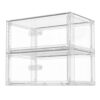 Vtopmart 2 Pack Large Clear Stackable Storage Drawers 23QT, Easily Assemble Plastic Closet Storage Bins, Dust-Proof UnderBed Organizer for Clothing, Sweater Organization