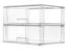 Vtopmart 2 Pack Large Stackable Storage Drawers,Easily Assemble Clear Acrylic Bathroom Closet Undersink Organizers,Plastic Storage Bins for Cabinet,Kitchen Pantry,Medicine Organization