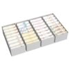 Vtopmart 4 Pack Wardrobe Organiser, Foldable Wardrobe Organiser, Storage Box, Fabric for Baby Clothes, Underwear