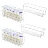 Vtopmart Breastmilk Storage Container 4PCS Set, Clear Freezer and Fridge Organizer Bins, Plastic Storage Bins for Breast Milk, Baby Pouches, Formula, Bottles and Yogurts, 4.3’’ Width, 14.7" Long