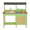Vulcoa Wooden Kids Mud Kitchen with Water Play Set & Cooking Toys, Outdoor Wood Playhouse for Backyard, Pretend Play Gift for Ages 3-8 (Kids Play Kitchen)