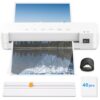 VUSIGN Laminator Machine, 9-Inch Thermal Laminator with 40 Laminating Sheets, 2 Roller System, 3-Minute Quick Warm-Up, A4 Laminating Machine with Paper Trimmer & Corner Rounder, for Home Office School
