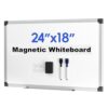 VUSIGN Magnetic Dry Erase White Board for Wall 24"×18"- 1 Eraser, 2 Markers, 4 Magnets, Aluminum Frame Whiteboard for Home, School, Office