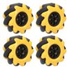 Vvikizy Mecanum Wheel, 60mm Directional Smart Robot Car Parts Accessories with Rubber Coated for TT Motors DIY Toy (Two Pairs)