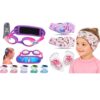 Vvinca Kids Pool Swim Goggles and Swimming Headband with Earplugs & Nose Clip, Anti-Fog UV Protection No Leak Goggles