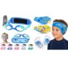 Vvinca Swimming Headband with Earplugs & Nose Clip and Kids Swim Goggles Set, Anti-Fog No Leak UV Protection Pool Goggles