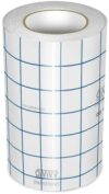 VViViD Vinyl Transfer Tape Roll Clear with Blue Alignment Grid Application Tape for Signs Crafts Decals Medium Tack (6" x 25ft)