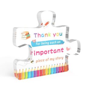 VZXMKA Gifts for Teachers - Teacher Christmas Gift,Teachers Appreciation Gifts for Women,End of Year Thank You Teacher Acrylic Decor Valentines Day Retirement Graduation Birthday Gift