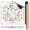W-Mdsks 33 x 33 Inches Mahjong Mat with Floral Design Wrinkle-Free Packaging, Non-Slip Noise Reduction, Gaming Mat for Poker, Card, Dominoes, Board & Tile Games Mahjong Gift