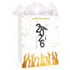 WaaHome Class of 2026 Graduation Gift Bag - Graduation Gifts for Him Her Girls Boys Women Men - 11.5" Large Grad Wrapping Paper Bag for 8th Grade High School College Master Degree PhD, with Tissue Paper and Handle