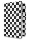 Waitress Server Book – Retro Checkerboard Server Wallet Organizer, Simple Guest Check Holder for Restaurant Waitstaff (Black & White，Small)