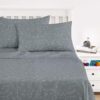 Wake In Cloud - Constellation Bed Sheets, 4-Piece Sheet Set, Celestial Space Witchy Star Galaxy Astrology Bedding, Deep Pocket, Grey, King Size
