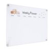 WALFRONT Acrylic Magnetic Planning Board with 4 Thick Magnets for Fridge Organization, Acrylic Weekly Planner for Schedule, Shopping Lists, and Task Completion, 16x12 Inches