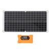 WALFRONT Solar Panel Kit, Monocrystalline Off Grid Battery Charger with 10A Controller, 17W 18V Fast Charging USB Type C DC Output for RV Camping Trailer Boat Emergency Use