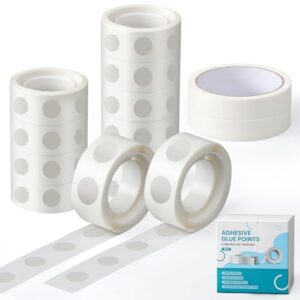 Wall-Safe Balloon Glue Dots Set, 1200 Pcs 12mm Removable Glue Points with 131ft Masking Tape, No Residue Decoration Kit for Birthday Party, Wedding, Photos & DIY Crafts, for Party Planners & Families