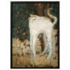 Wallbuddy Impressionist Animal Wall Art Prin (18 x 24 inches, Black Framed)