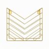 ＫＬＫＣＭＳ Wall Magazine Rack Metal Wire Shelf Organizer Book Holder Layered Structure Wall Mount Display Suitable for Library Waiting Room Home , Gold