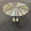 Wall Mounted Folding Table, Stainless Steel Floating Desk, Space-Saving Round Pub Table for Indoor/Outdoor Use, Modern Design, L-Type, 30cm/11.8in