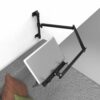 Wall Mount Laptop Stand Arm, Adjustable Rotatable Tray for 12-17 Inch Notebooks, Full Motion Aluminum Bracket for Home Office Workstation