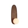 Wall Sconce Modern Minimalist Nordic Solid Wood Iron Oval Glass Globe Light Hardwired Indoor Ambient Decorative Lamp for Bedroom Bedside Apartment Study Room Mounted T-155
