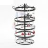WANGHAI2024M Jewelry Rack Metal Rotating Jewelry Organizer Stand for Earrings Necklaces Space-Saving Desktop