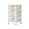 WanKaMom Storage Cart with Drawers, Breathable Metal Wire Rolling Organizer with Silent Wheels, Tool-Free Quick Assembly Kitchen Home Organizer