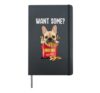 Want Some Frenchie Fries Funny French Bulldog Dog Lovers Hardcover Journal, Black