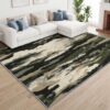 Washable 3x5 Modern Abstract Area Rug for Living Room, Camouflage Pattern Rugs, Low Pile Soft Indoor Floor Carpet with Non-Slip Backing for Bedroom Dining Room Kids Nursery Classroom Play Room