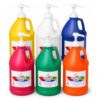Washable Paint for Kids, Made in USA, 6-Color Half Gallon Bottles with Pumps, Non-Toxic Classroom Paint, Bulk School Paint for Preschool, Daycare & Arts and Crafts