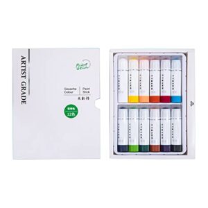 Washable Tempera Paint Sticks Graffiti Soft Drawing Pen Quick Dry for Classroom Rewards Party School Incentives Crayon Paint Sticks Kits Smooth Blending Texture Work on Paper Wood