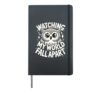 Watching My World Fall Apart Emo Owl Hardcover Journal, Black
